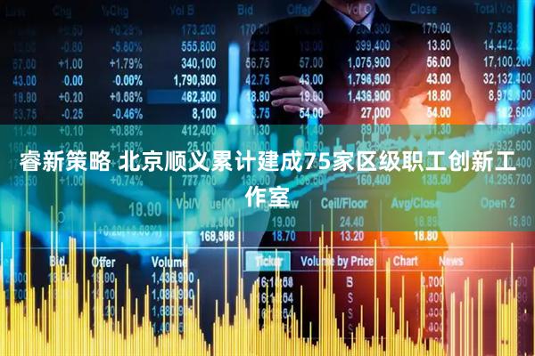睿新策略 北京顺义累计建成75家区级职工创新工作室