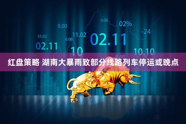 红盘策略 湖南大暴雨致部分线路列车停运或晚点