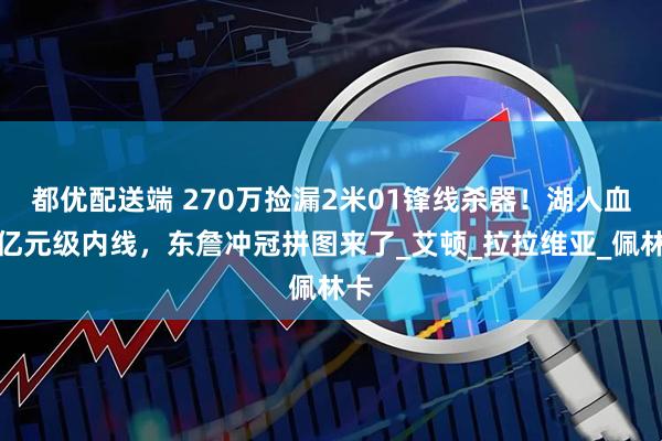 都优配送端 270万捡漏2米01锋线杀器！湖人血赚亿元级内线，东詹冲冠拼图来了_艾顿_拉拉维亚_佩林卡