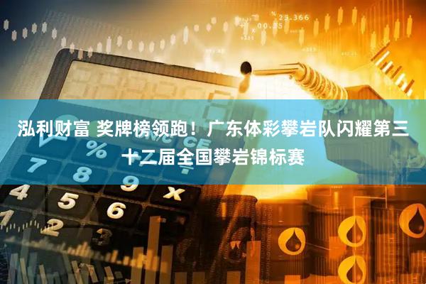 泓利财富 奖牌榜领跑！广东体彩攀岩队闪耀第三十二届全国攀岩锦标赛